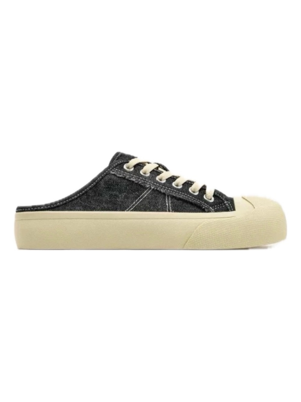 Zara denim open back slip on mules sneakers 37